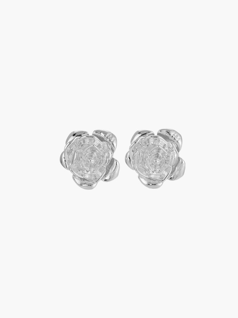 Boucles d'oreilles rose dorées vue latérale lune