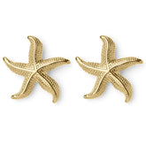 Boucles d'oreilles étoile de mer dorées vague