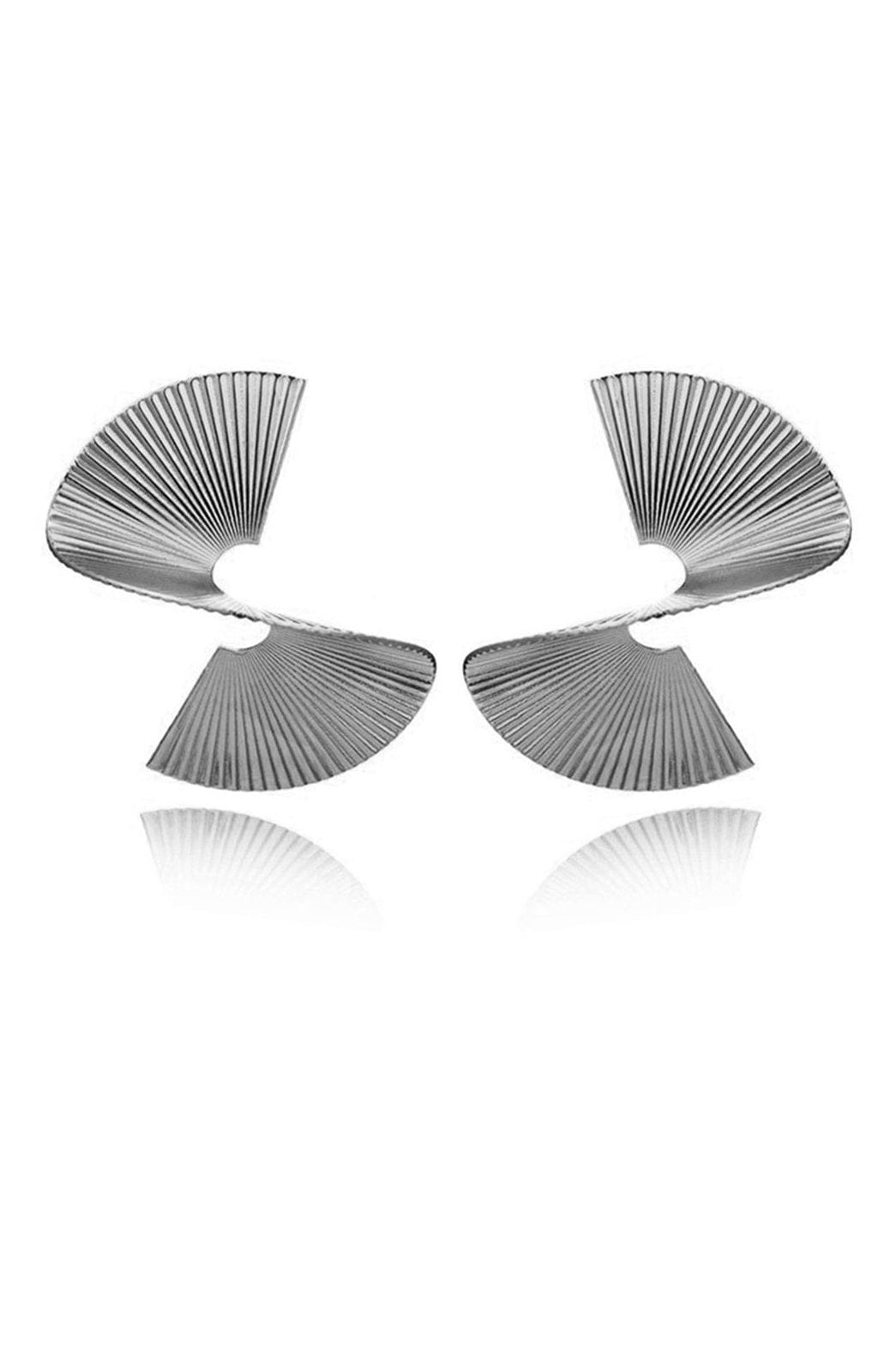 Boucles d'oreilles effet plissé mode cristal