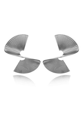 Boucles d'oreilles effet plissé mode cristal