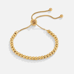 Bracelet perles or élégant océan