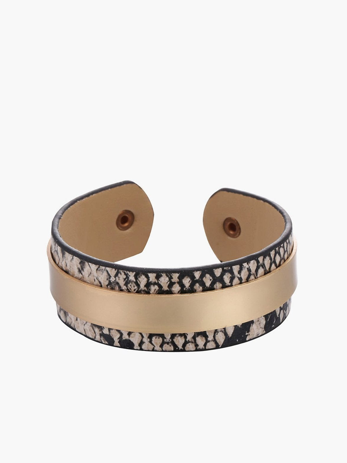 Bracelet bohème motif python doré soleil