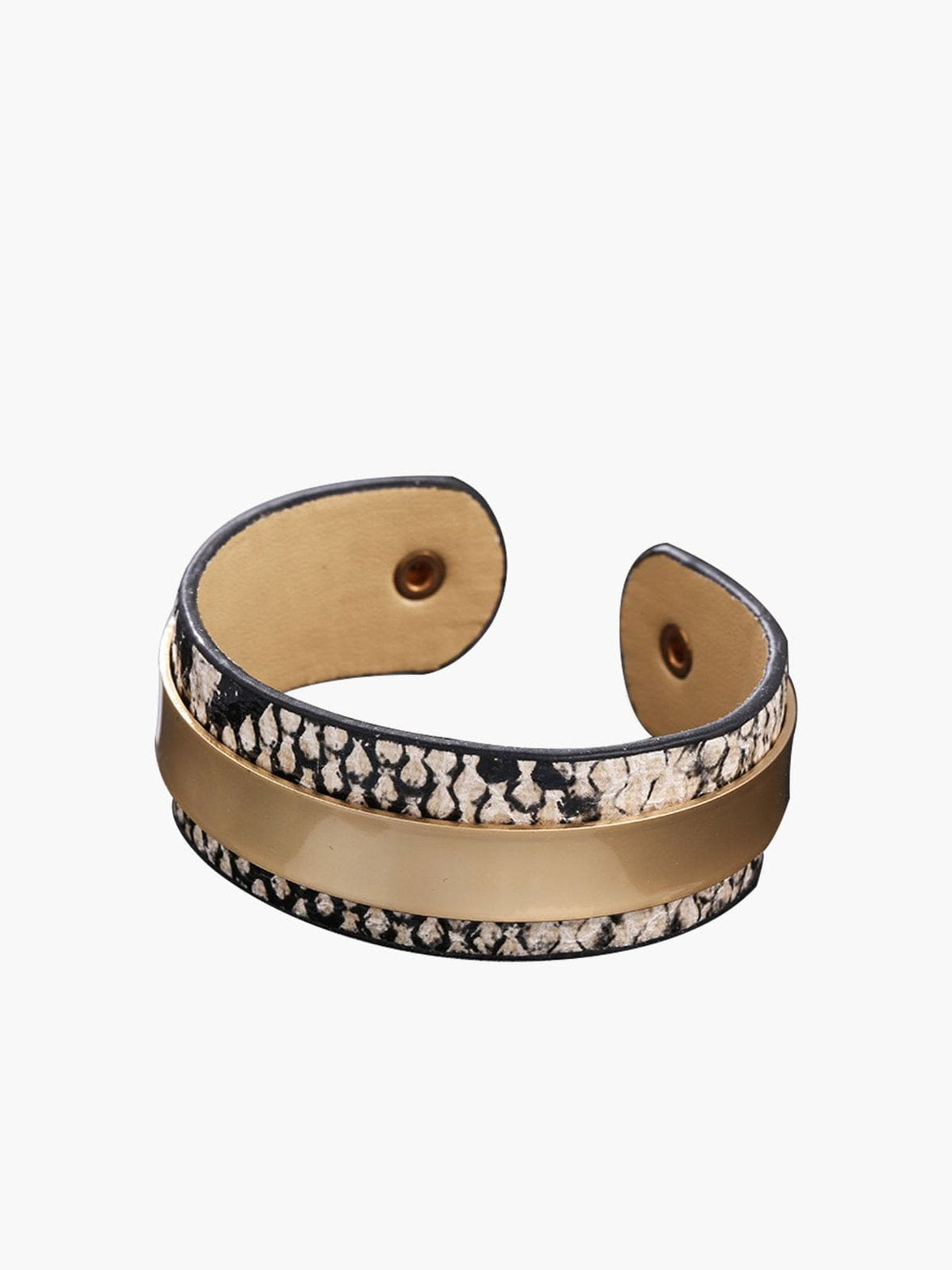 Bracelet bohème effet python élégant lune
