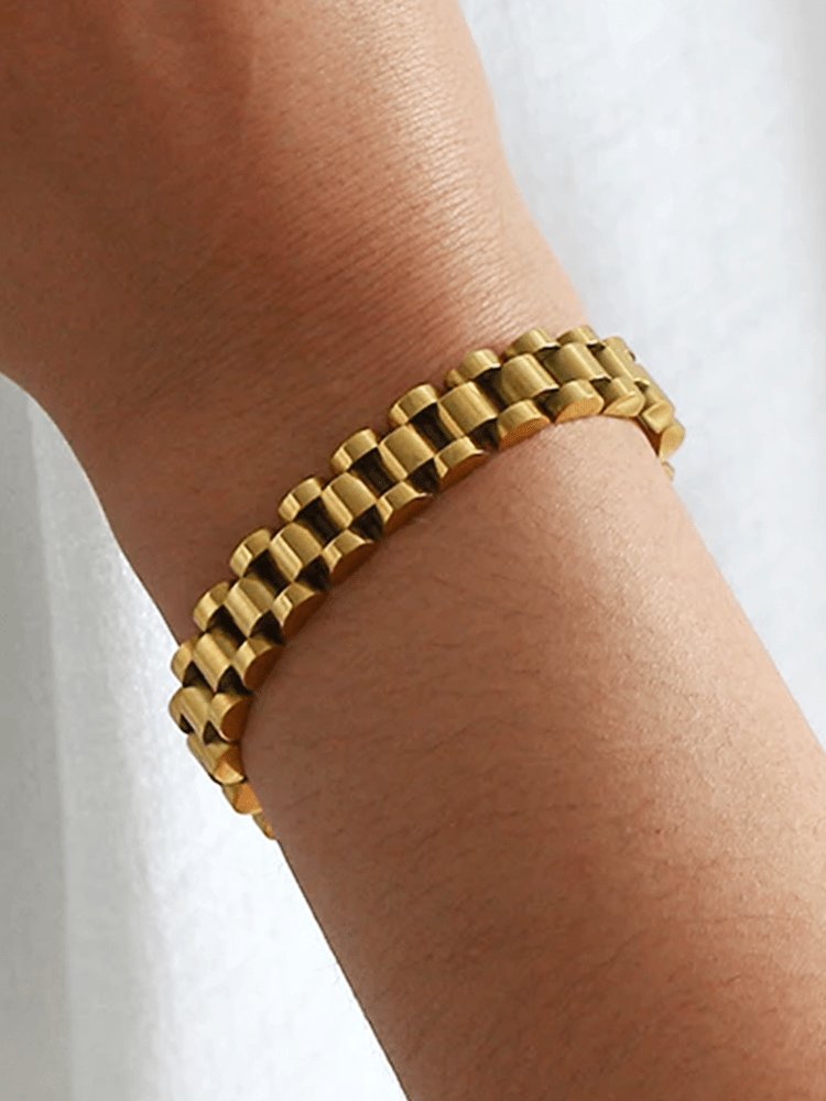 Bracelet chaîne doré luxueux glamour