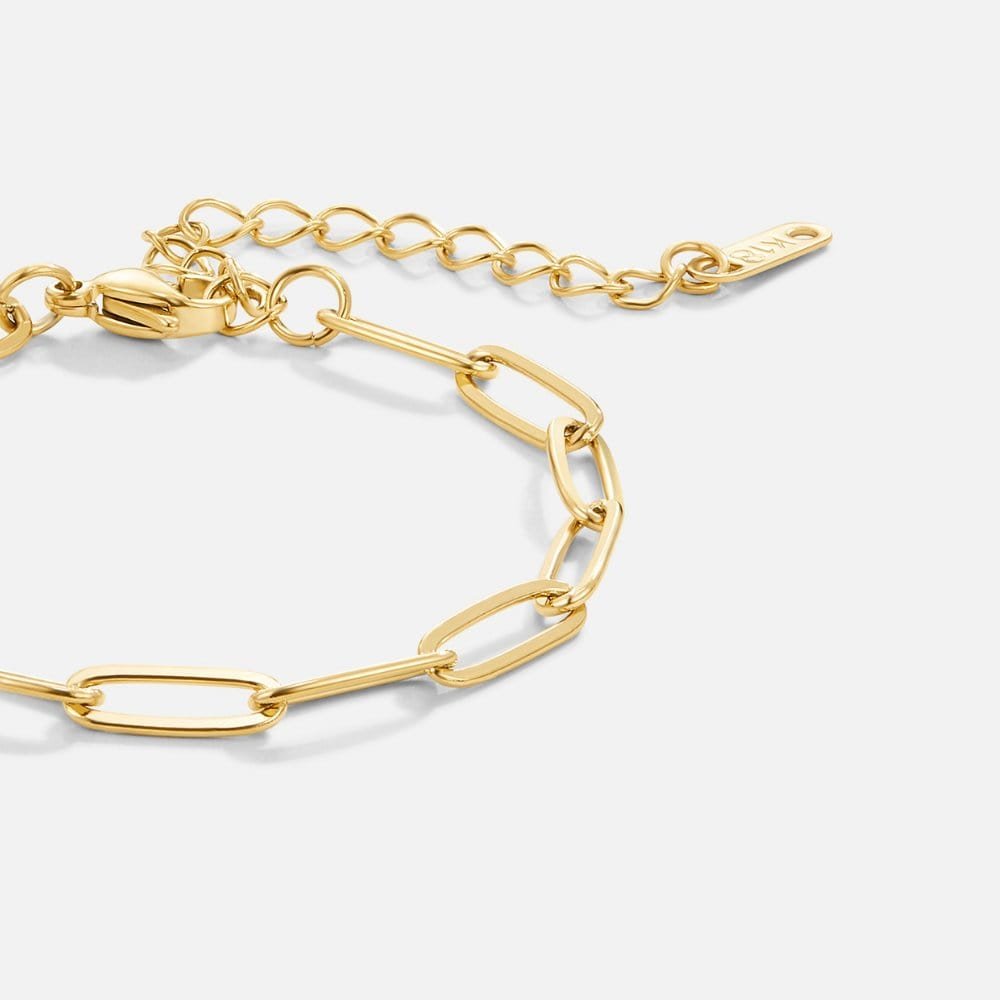 Bracelet trombone doré élégant - étincelle