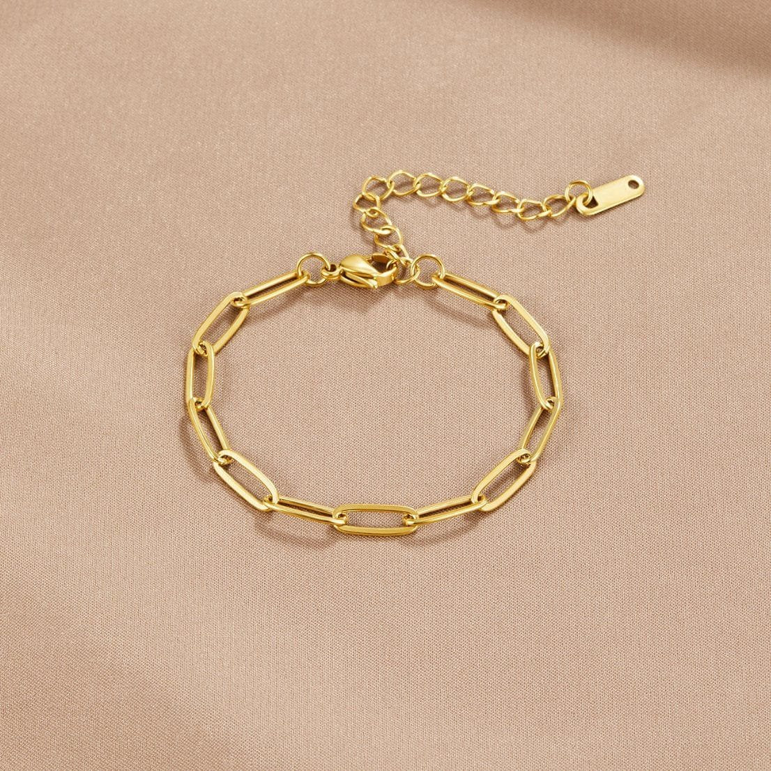 Porter bracelet chaîne or - éclat