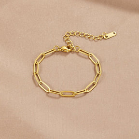 Porter bracelet chaîne or - éclat