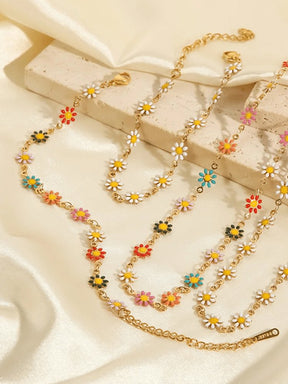 Bracelet marguerite coloré détail harmonie