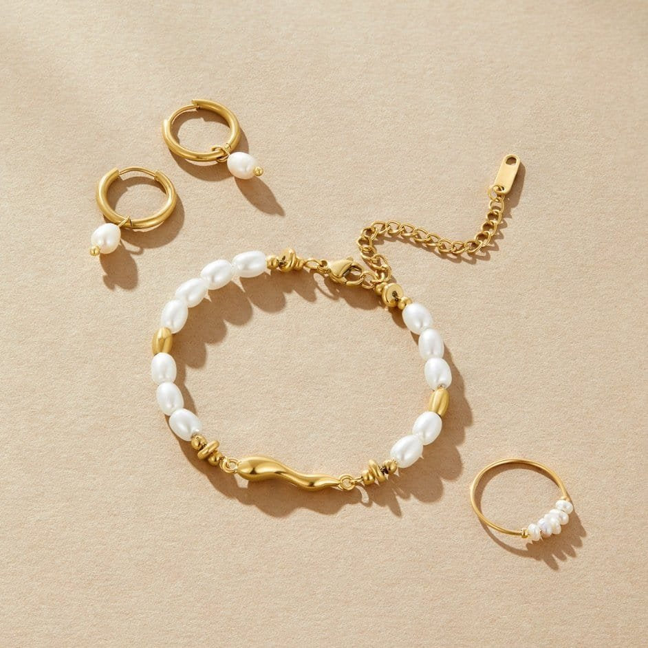 Composition bracelet perles délicatesse