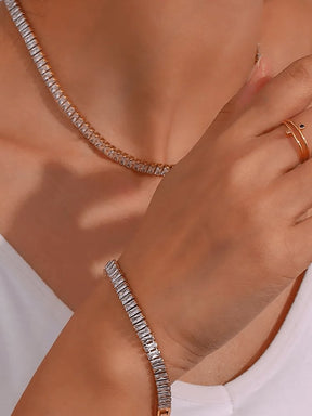 Bracelet tennis cristal détail lune