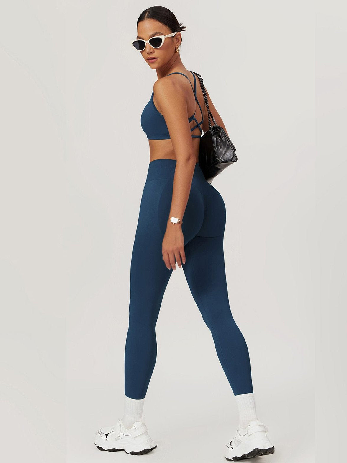 Brassière fitness détail dos croisé lune