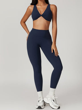 Brassière sport maintien dos nu marine lune