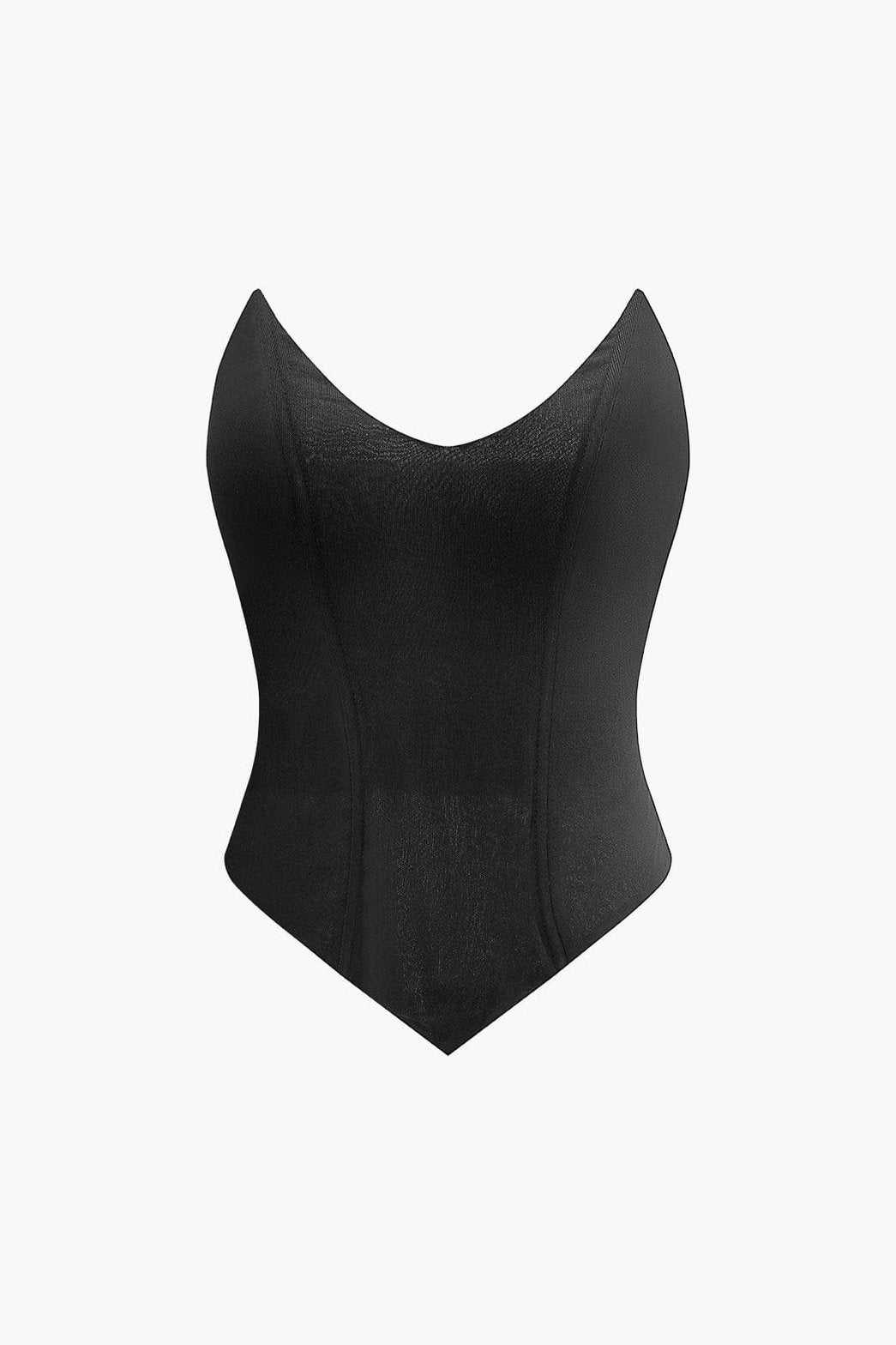 Top bustier décolleté noir grâce