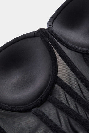 Bustier noir porté vue d'ensemble - Séduction