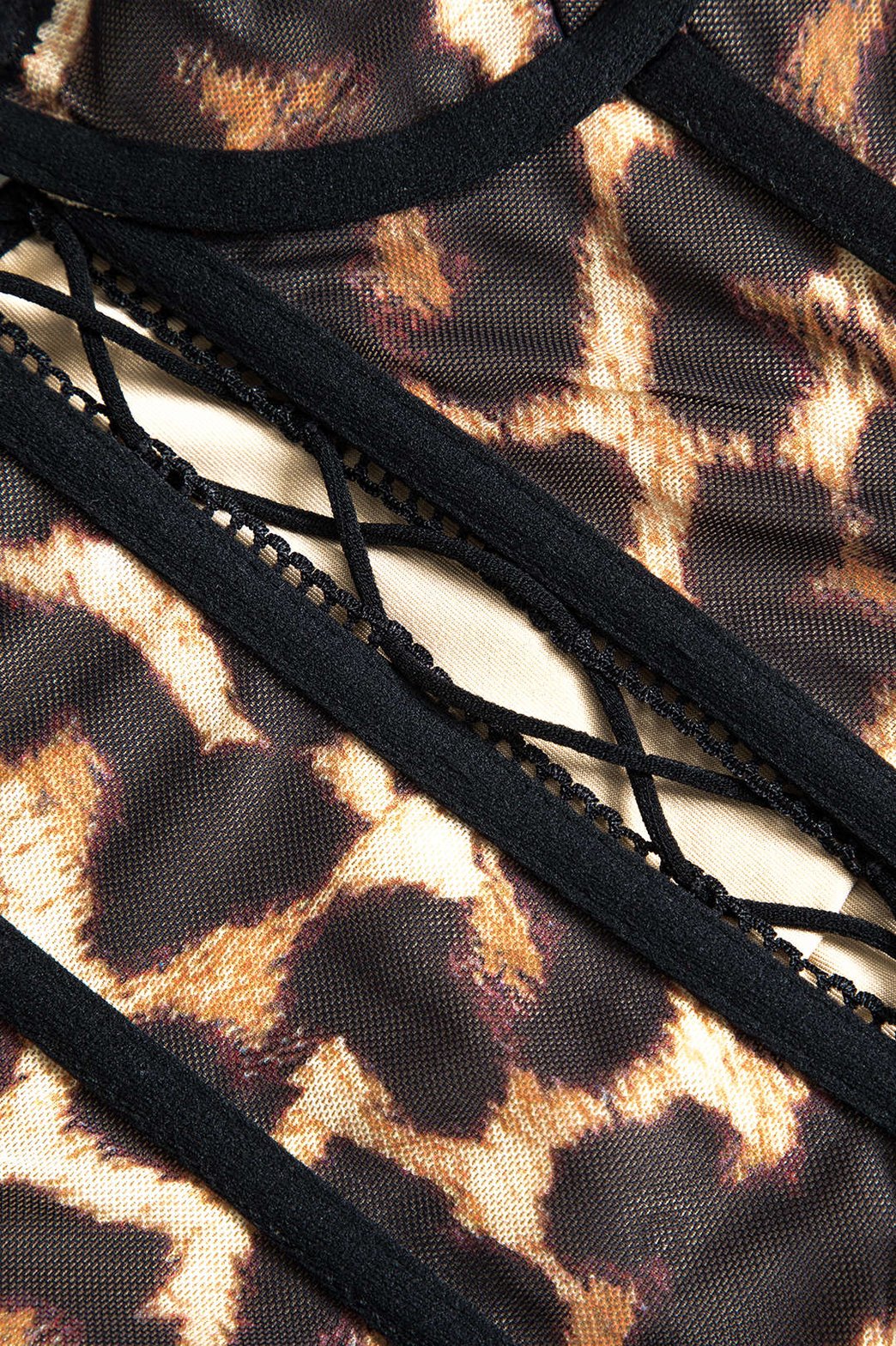 Haut corset léopard élégant wave