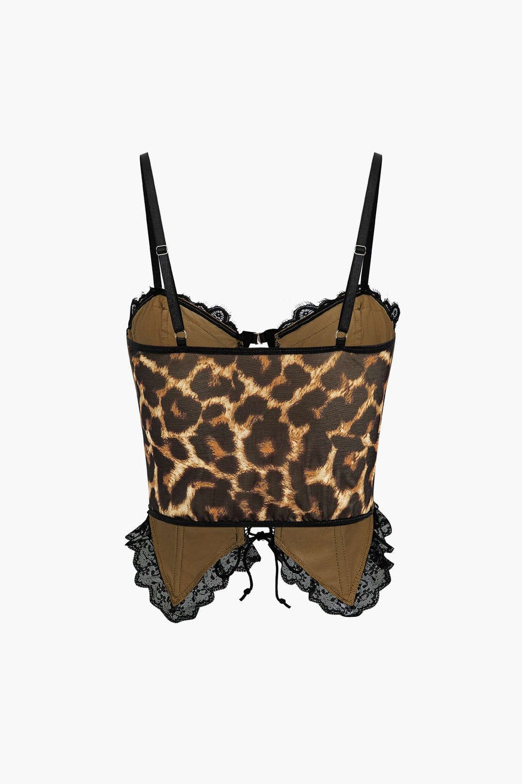 Corset léopard détail dentelle pulse