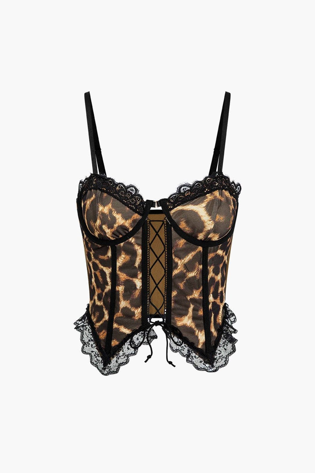 Bustier motif animal lacé jazz