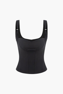 Bustier corset métallisé vue de face lumière