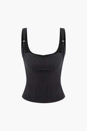 Bustier corset métallisé vue de face lumière