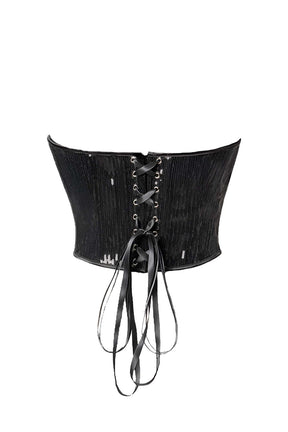 Bustier pailleté noir soirée soleil