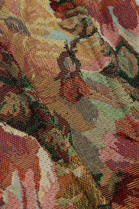 Bustier jacquard fleuri porté style douceur