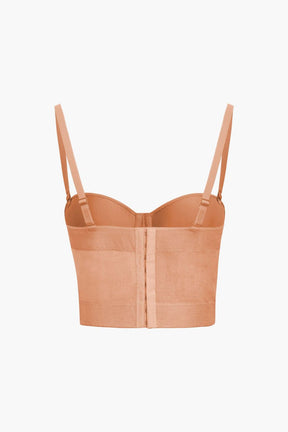 Bustier Transparent en Maille Structurée