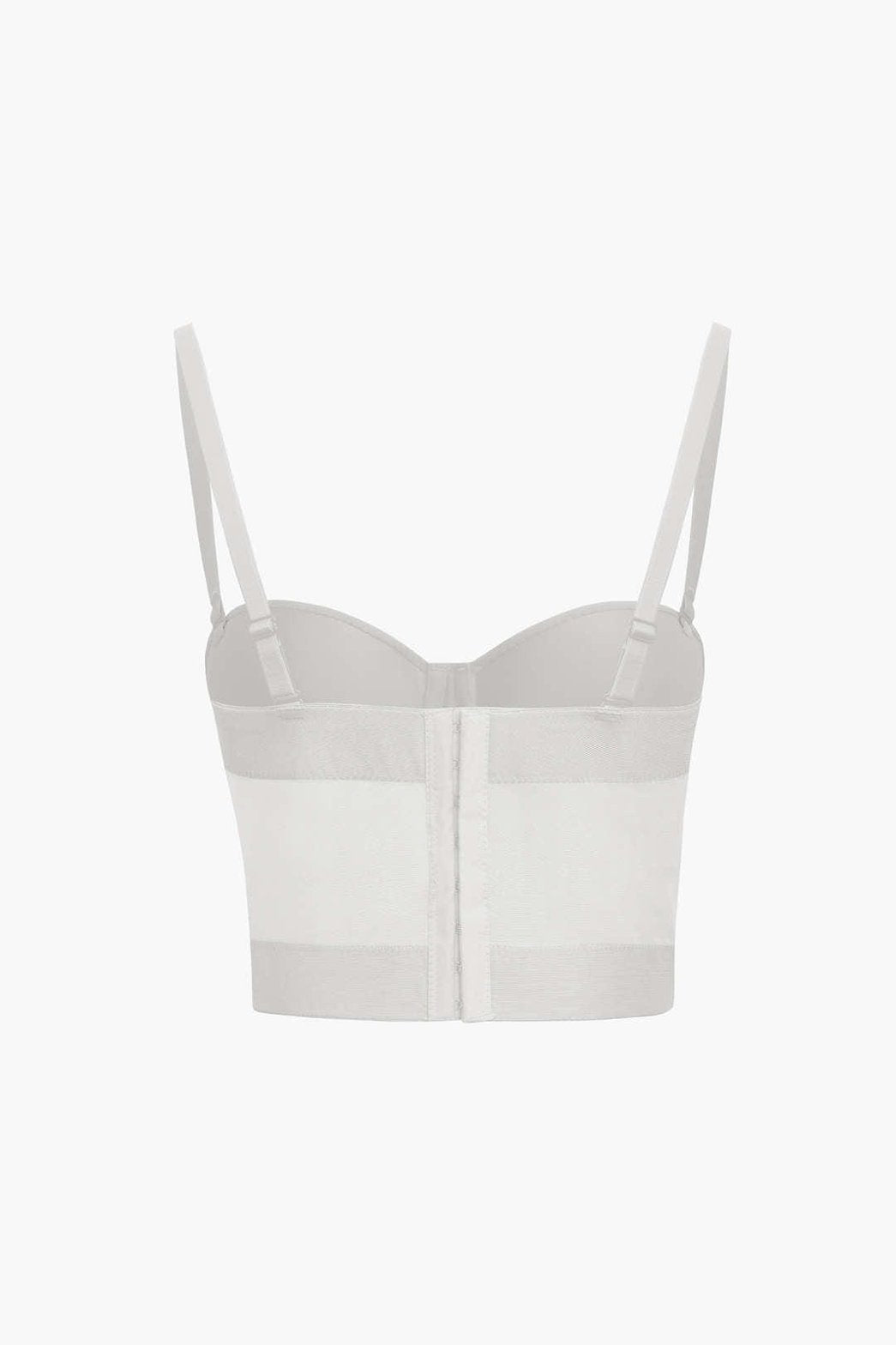 Bustier Transparent en Maille Structurée