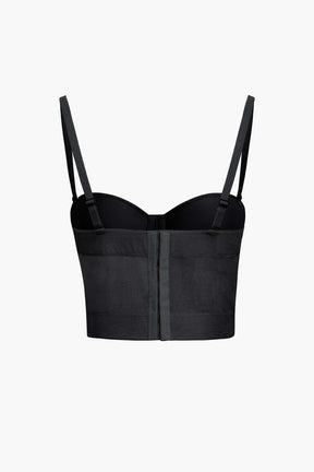 Bustier Transparent en Maille Structurée