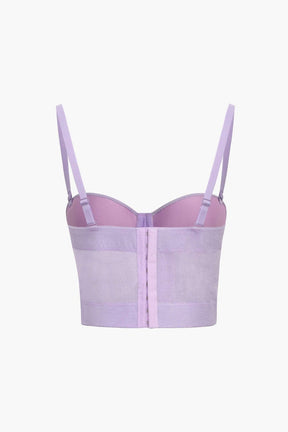 Bustier Transparent en Maille Structurée