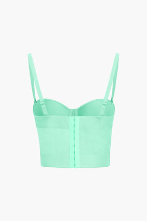 Bustier Transparent en Maille Structurée