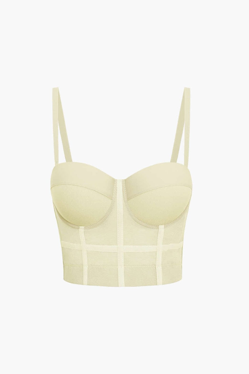 Bustier Transparent en Maille Structurée