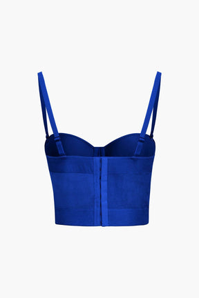 Bustier Transparent en Maille Structurée
