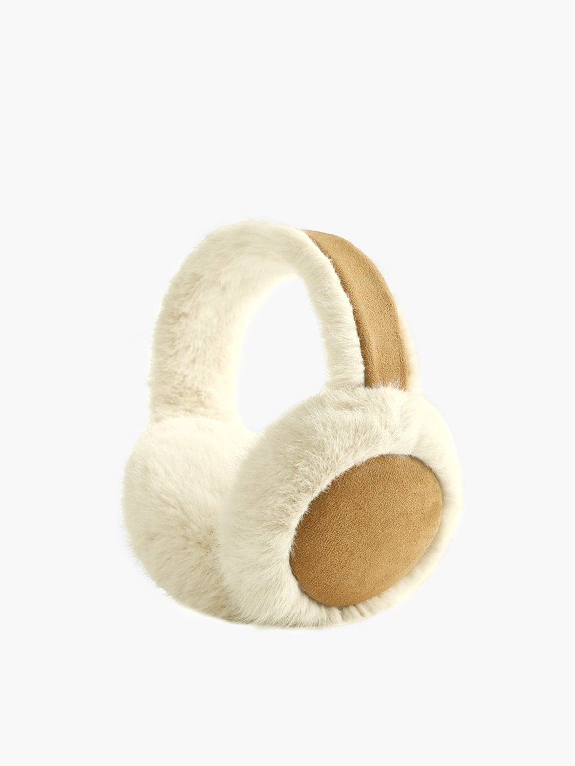 Cache-oreilles douillet en fausse fourrure beige douceur