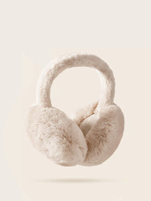 Cache-oreilles blanc douillet flocon