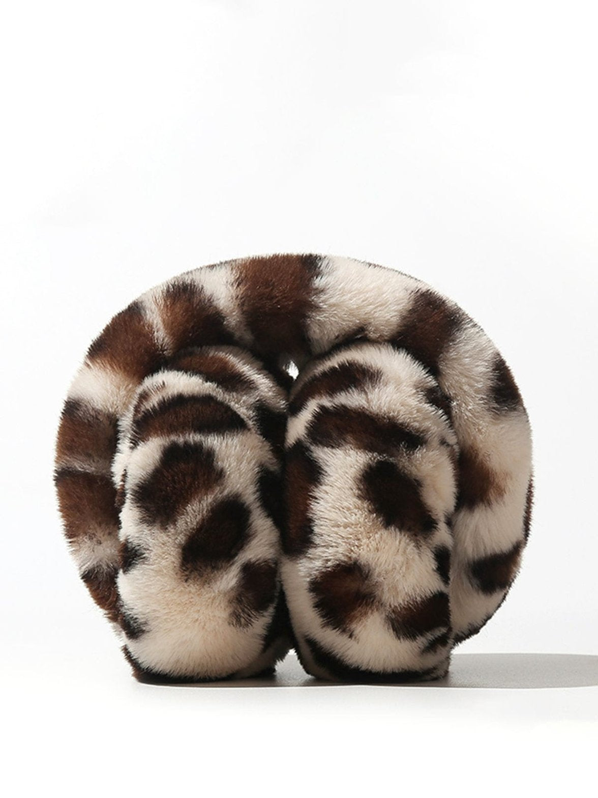 Cache-oreilles léopard peluche vue portée style
