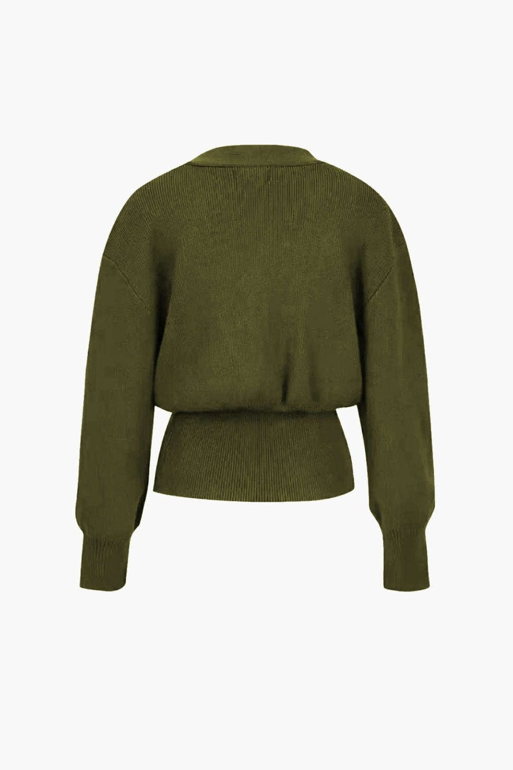 Cardigan Élégant Col V Marron