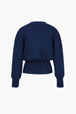 Cardigan Élégant Col V Marron