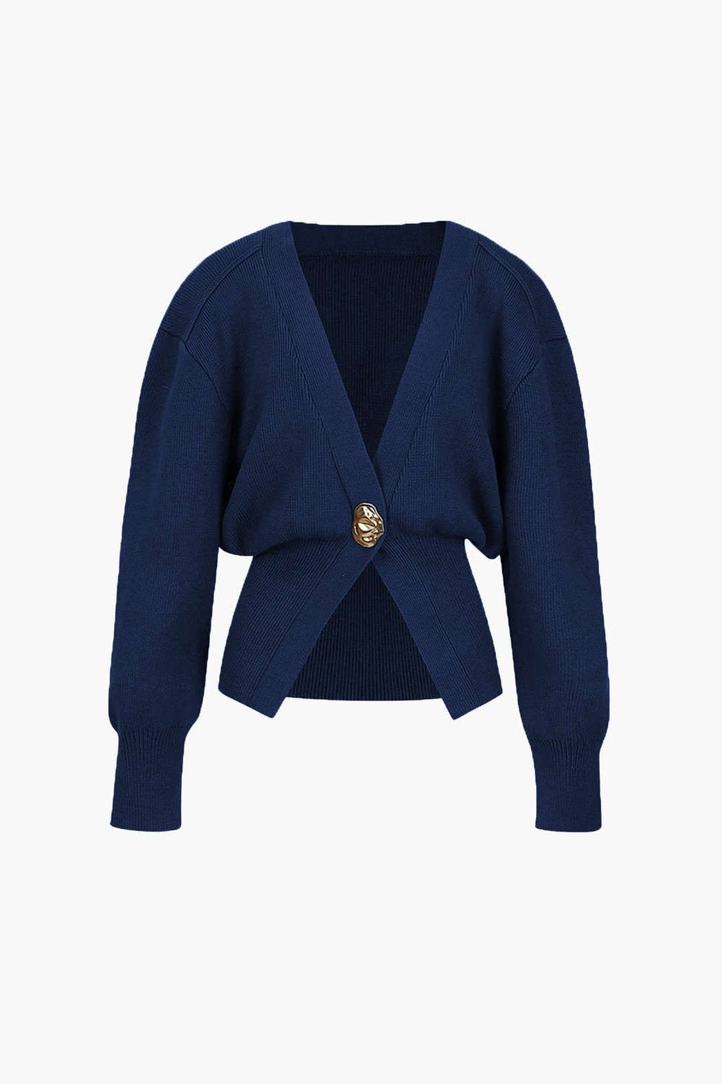 Cardigan Élégant Col V Marron