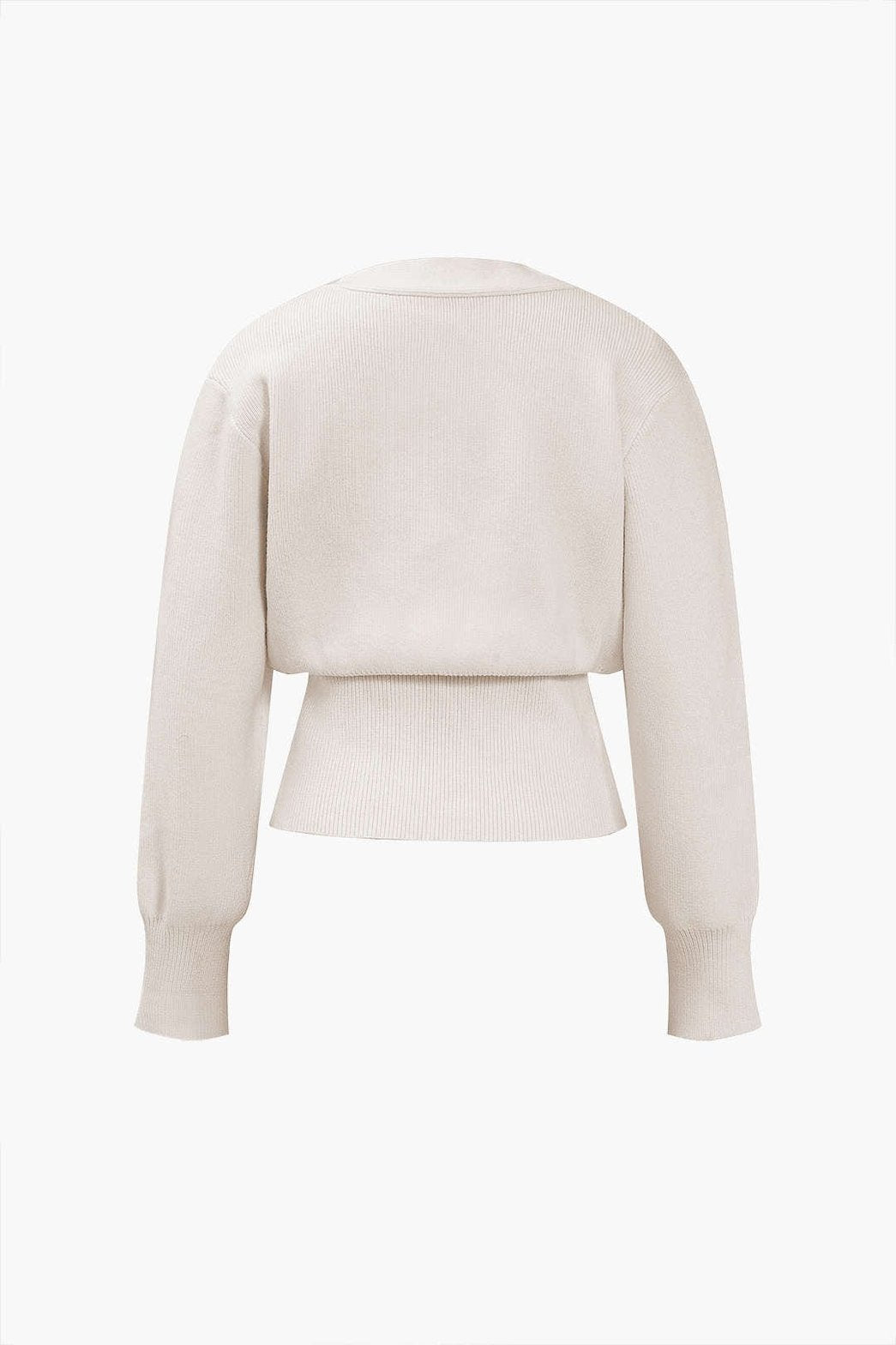 Cardigan Élégant Col V Marron