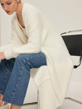 Cardigan blanc long élégance