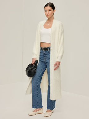 Cardigan blanc détail harmonie