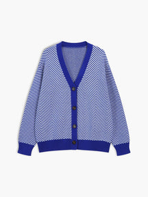 Cardigan motif graphique casual chic