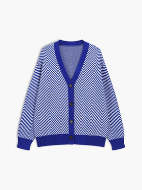 Cardigan motif graphique casual chic