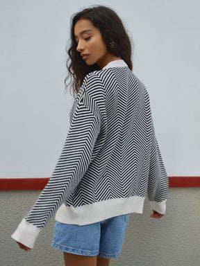 Cardigan noir et blanc tendance unique