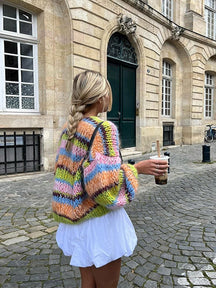 Cardigan tricoté coloré légèreté