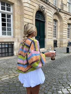 Cardigan tricoté coloré légèreté
