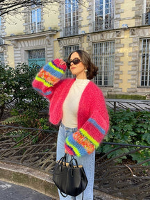 Cardigan tricoté tendance liberté