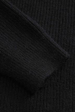 Cardigan patchwork noir et denim vue portée tendance