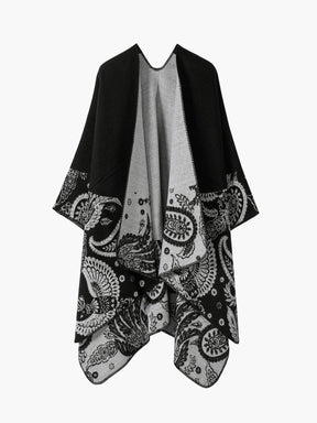 Châle double face motif graphique douceur