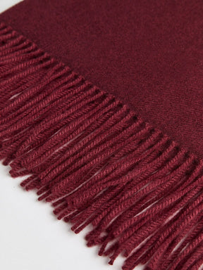 Écharpe bordeaux portée style chaleur